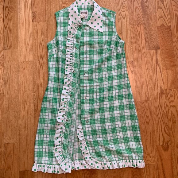 [Sold] True vintage 1960s two piece set ruffle shift dress and shorts mod Barbie - Picture 4 of 13